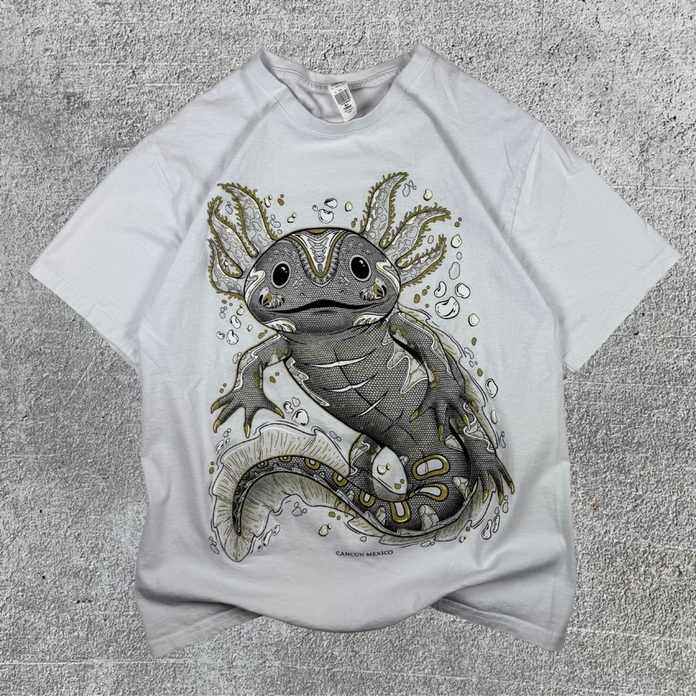 Cancun Mexico Axolotl Graphic Short Sleeve Tee Men’s Large